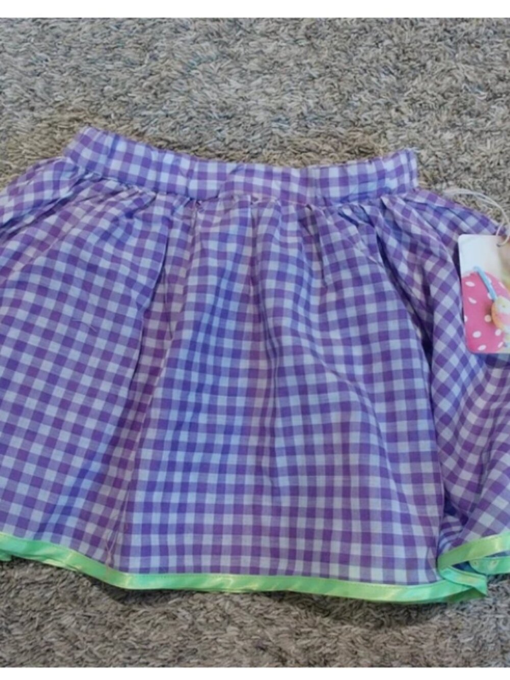 Purple Gingham Skirt, multi sizes
